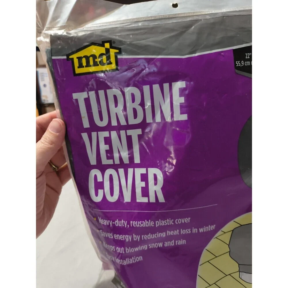 MD Turbine Vent Cover Heavy Duty Reusable Plastic 22